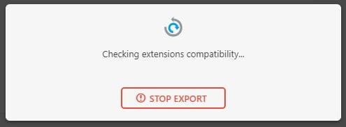 エクスポートファイル作成中